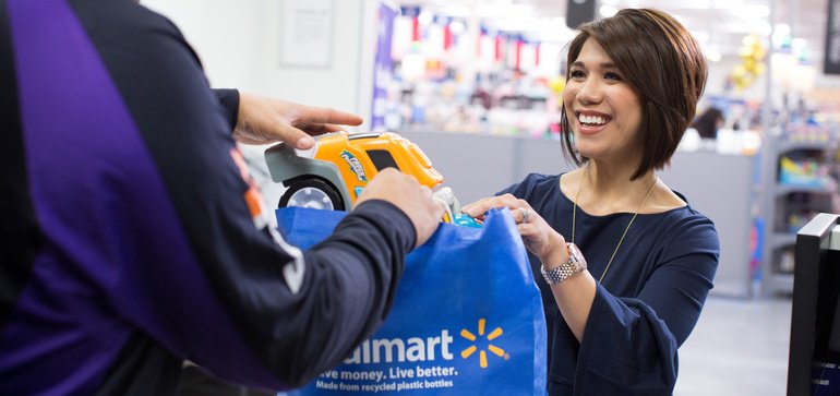 Walmart VR shopping – VR headsets and sensory gloves would have the sensation of walking through product aisles and picking out items for home delivery