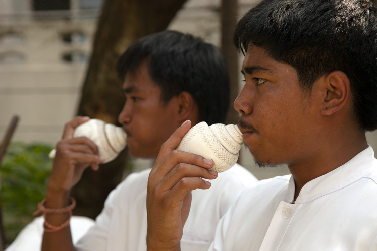 Ceremonious: Bangkok is a loud city of modern noise, but also a center of delicate aural culture, such as conch shell blowing in Brahmin rituals.