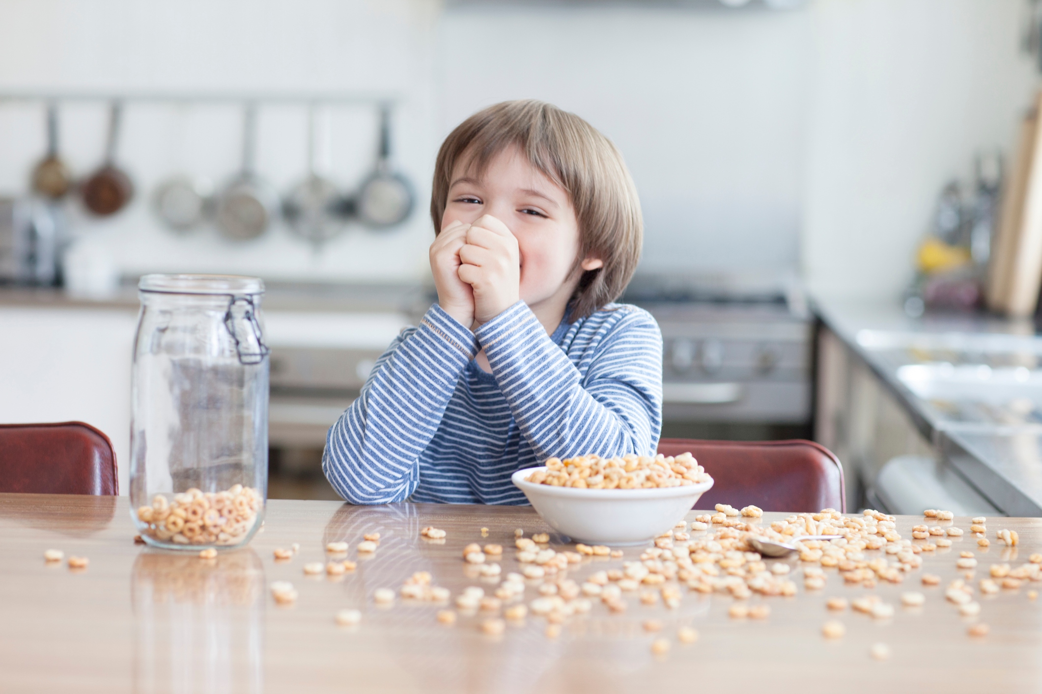 Studies show that little ones who engage and have fun with food using all their senses, are much more willing to try those foods