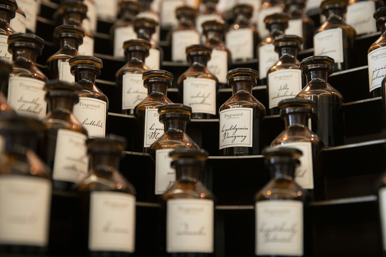 Perfume organs displayed in the new Fragonard perfume museum in Paris