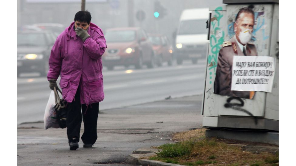 Modern vehicles burning fossil fuels produce polluting nanoparticles of the size that can pass into the brain (Credit: Nake Batev/Anadolu Agency/Getty Images)